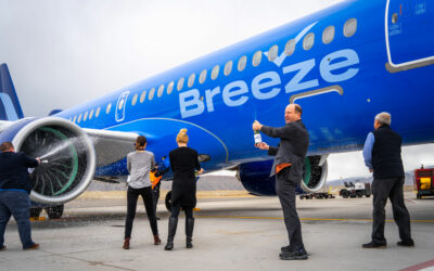 Colorado Celebrates Inaugural Breeze Airline Service with First Flights between Orange County, CA (SNA) and Grand Junction, CO (GJT).